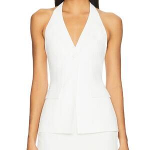 ALL THE WAYS Natalyna Vest in White, Size XS